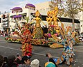 Image 94Wonderful Indonesia floral float, depicting wayang golek wooden puppet in Pasadena Rose Parade 2013. (from Tourism in Indonesia)