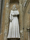 Statue of Julian outside Norwich Cathedral
