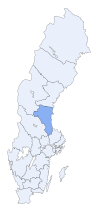 Gävleborgs läns läge i Sverige.
