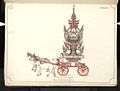Image 3519th-century funeral cart and spire, which would form part of the procession from the home to the place of cremation (from Culture of Myanmar)
