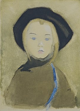Bambina col nastro blu, 1943
