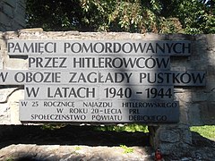 Memorial on Góra Śmierci to all who died at the concentration camp