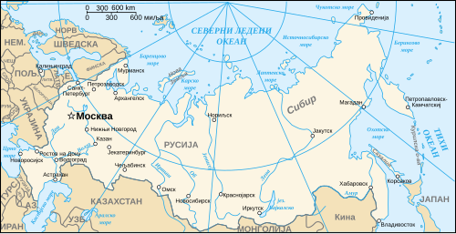 Mapa Rusije