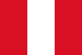 Прапор Перу (bandera nacional):[3] Підйомний прапор розділений на чистий червоно-біло-червоний (1: 1: 1), національний прапор показує герб Перу