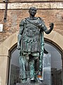 Modern bronze statue of Julius Caesar, Rimini, Italy