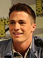 Crew cut: top, long; back/sides, semi-short taper; sideburns, short; short pomp (pompadour) front, arched; mid top, rounded; crown, rounded; front hairline, average; wavy hair. Colton Haynes.