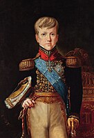 Emperor Pedro II of Brazil with a bicorne under his arm, 1837.
