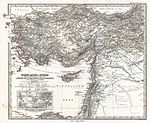 خريطة ألمانية تعود إلى عام 1873 لآسيا الصغرى وسوريا، مع نقش يوضح وادي البقاع