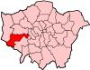 Location of the London Borough of Hounslow in Greater London