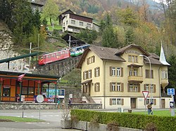 Alpnachstad, dolní stanice Pilatusbahn