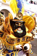 Moreno de tropa participating in the Morenada dance at the 2012 Carnaval de Oruro