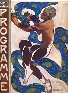 Program pentru Ballets Russes, de Léon Bakst (1912)