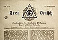 Heinrich Pudor's völkisch Treu Deutsch ('True German') 1918 with a swastika. From the collections of Leipzig City Museum.