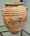 Image 28A Gerzeh culture vase decorated with gazelles, on display at the Louvre. (from History of ancient Egypt)