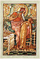 Image 5 Midas Artist: Walter Crane; Restoration: Lise Broer An illustration from an 1893 version of A Wonder-Book for Girls and Boys by Nathaniel Hawthorne, which recounted the tale of King Midas. In Greek mythology, Midas was given ability to turn everything he touched into gold by the god Bacchus. However, he soon discovered that he was unable to even eat. Bacchus told him to wash in the river Pactolus, and the power flowed in the river, which was supposedly the reason for why the river was so rich in gold in later years. In Hawthorne's version, Midas' touch even turned his daughter to gold (pictured here). More selected pictures