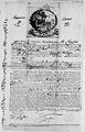 Fire insurance contract of 1796