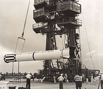 MR-4 booster erection at LC-5