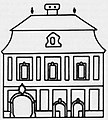 A Vay-kúria homlokzata a 18. század végén