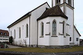 The apse of St. Martin church in Busskirch, community Jona, Switzerland