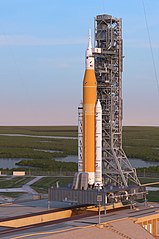 Space Launch System rocket (rendering)