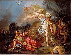 Mars et Minerva pugnant: ex Iliadis quinto libro, pictura a Iacobo Ludovico David anno 1771 picta