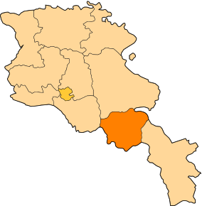 Localizarea provinciei în Armenia