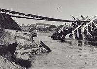 Az összedőlt észak-fremantle-i vasúti híd, 1926