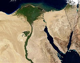 Satelitná snímka delty Nílu