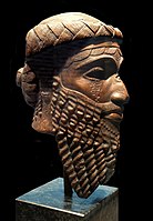 This bronze head traditionally attributed to Sargon is now thought to actually belong to his grandson Naram-Sin.[53]