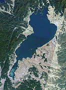 Озеро Біва з космосу