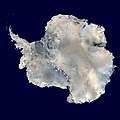 Image 62Antarctica, the continent surrounding the Earth's South Pole, is the coldest place on earth and is almost entirely covered by ice. Antarctica was discovered in late January 1820. Too cold and dry to support virtually any vascular plants, Antarctica's flora presently consists of around 250 lichens, 100 mosses, 25-30 liverworts, and around 700 terrestrial and aquatic algal species. (Credit: NASA.) (from Portal:Earth sciences/Selected pictures)