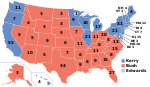 Electoral map, 2004 election