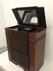 First U.S. commercial TV set, the RCA Victor TRK 12 (1939)[72]
