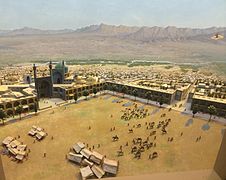 A forced perspective, miniature diorama of Isfahan