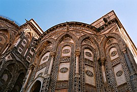 The decorated apse of the Cathedral of Monreale, Sicily