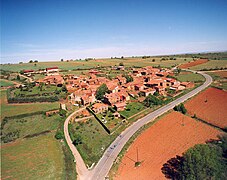 Villacorta, uno de los llamados "pueblos rojos" del sureste de la provincia de Segovia.