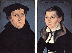 Lutero y su esposa, de Lucas Cranach el Viejo, 1529.