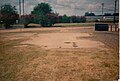Remains of the foundation of the Mobberly Hotel in 1990. This section was part of the lobby.