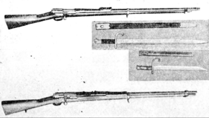 Murata Type 13 rifle (top) with Murata Type 22 carbine (bottom)