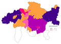 Percentage of people reporting to understand Romansh in 2003