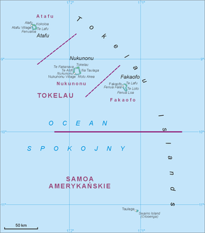 Bản đồ toàn bộ Quần đảo Tokelau.