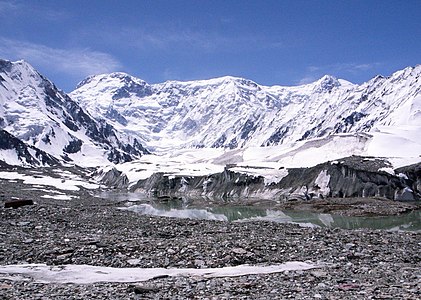 The summit of Jengish Chokusu is the highest point of Kyrgyzstan.