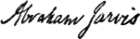 Abraham Jarvis's signature