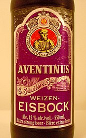 Photograph of a bottle of Aventinus Eisbock