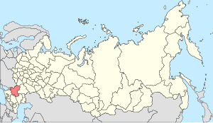 Ростовська область на карті суб'єктів Російської Федерації