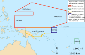 As colonias alemás no Pacífico e o seu reparto tras a Primeira Guerra Mundial.