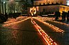 Gyertyák a holodomor-emlékmű előtt Kijevben