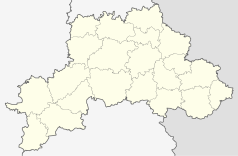 Mapa konturowa obwodu mohylewskiego, po lewej nieco na dole znajduje się punkt z opisem „Osipowicze”