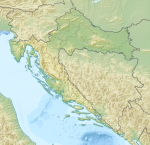 Visovačko jezero na zemljovidu Hrvatske