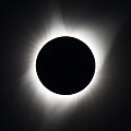 The solar eclipse at full totality